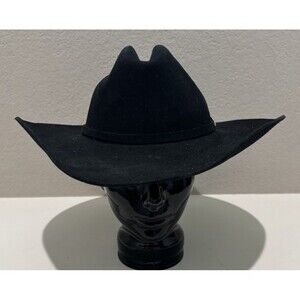 Resistol Self Conforming Long Oval Black Western Cowboy Hat 4 XXXX Beaver 7 3/4